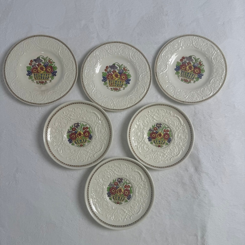 6 Wedgwood Patrician Windermere, 3 Saucers and 3 bread and butter plates.